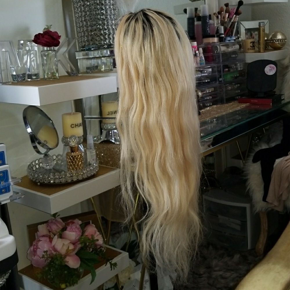 SOLD/ 100% human hair full lace rooted wig